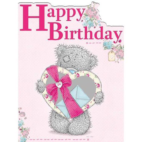 Tatty Teddy Holding Pink Heart Birthday Me to You Bear Card   £3.45