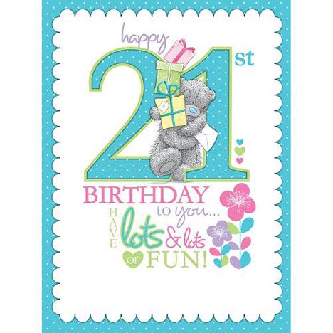 21st Birthday Luxury Me to You Bear Boxed Card  £9.99