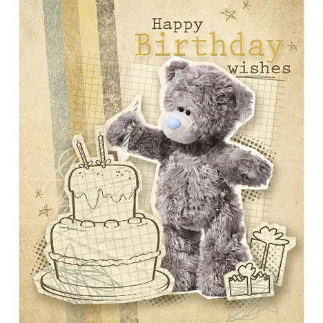 Happy Birthday Wishes Me to You Bear Card  £1.89