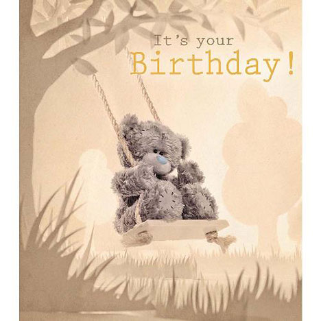 Tatty Teddy on Swing Me to You Bear Birthday Card  £1.89
