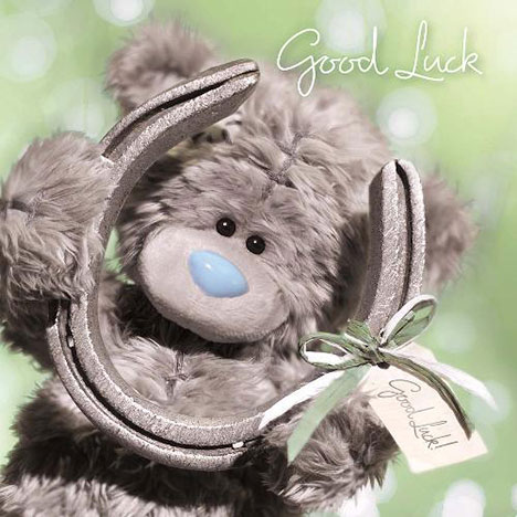 3D Holographic Good Luck Me to You Bear Card  £2.99