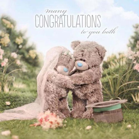 3D Holographic Me to You Bear Wedding Card  £2.99
