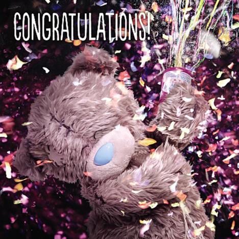 3D Holographic Congratulations Me to You Bear Card   £2.99