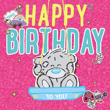 3D Holographic Bear On Swing Me to You Bear Birthday Card  £2.69