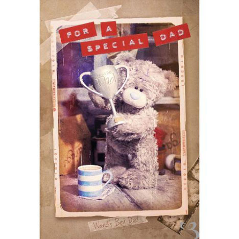 Dad Tatty Holding Trophy Me to You Bear Fathers Day Card  £2.49
