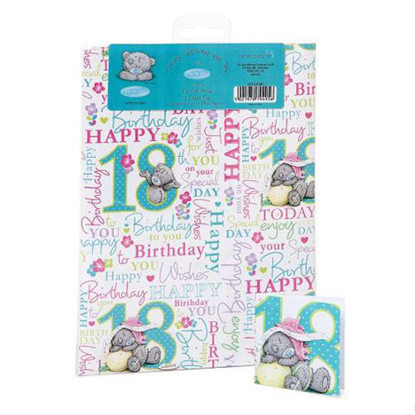 18th Birthday Luxury Me to You Bear Giftwrap and Tags  £1.00