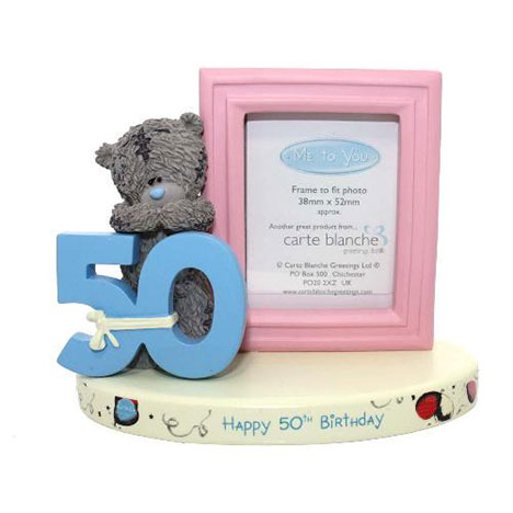 50th Birthday Me to You Bear Frame with Figurine  £5.99