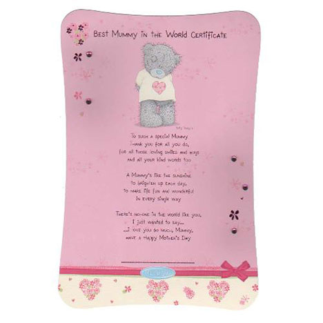 Best Mummy Me to You Bear Certificate   £2.99
