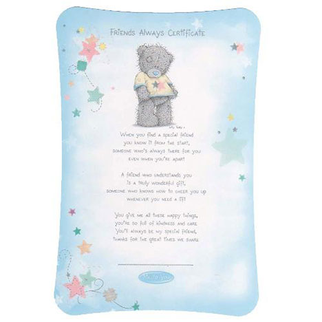 Me to You Bear Friends Always Certificate   £2.50