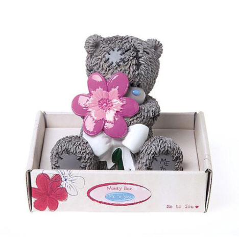 Me to You Bear Holding Flower Resin Money Box  £6.99