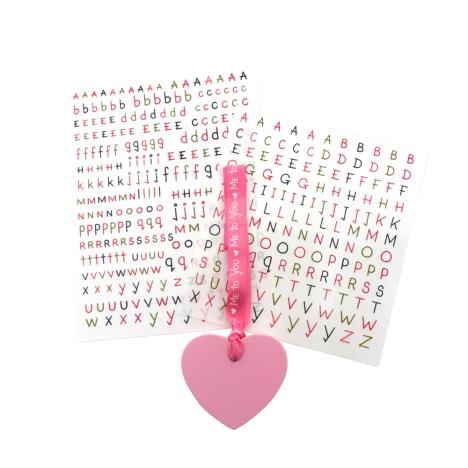 Me to You Bear Pink Heart Necklace with Letter Stickers  £2.29