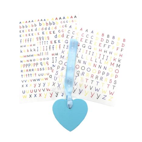 Me to You Bear Blue Heart Necklace with Letter Stickers  £2.29
