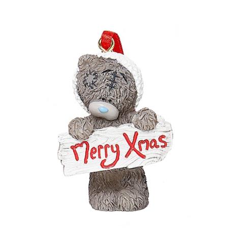 Merry Xmas Sign Me to You Bear Tree Decoration   £2.99