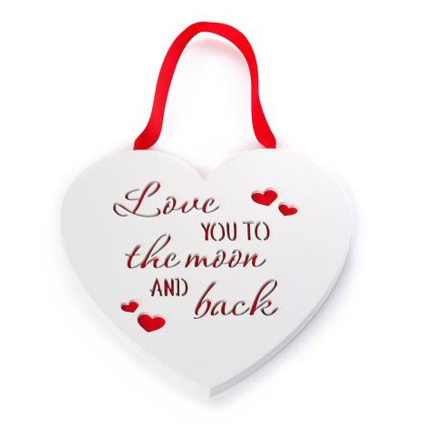Love You To The Moon & Back Me to You Bear Heart Plaque  £5.00