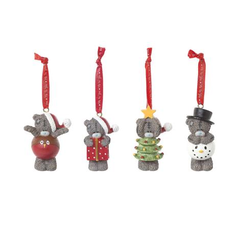 Set of 4 Resin Christmas Me to You Bear Tree Decorations  £12.99