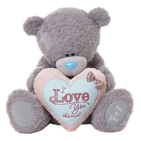 28" I Love You This Much Padded Heart Me to You Bear   £100.00
