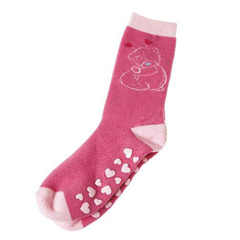 Pink Hearts Me to You Bear Slipper Socks  £6.99