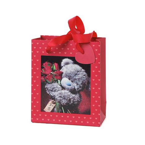 Extra Small 3D Holographic Red Roses Me to You Bear Gift Bag   £1.99