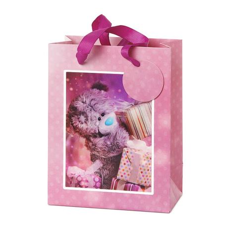 Small 3D Holographic With Presents Me to You Bear Gift Bag   £2.99