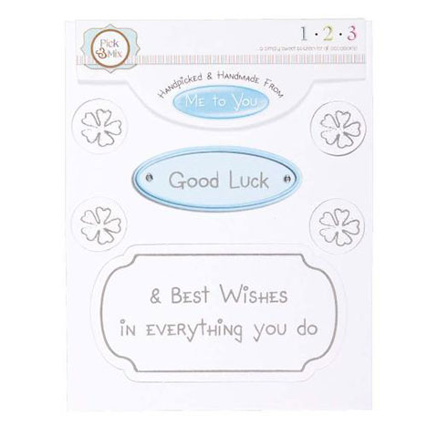 Good Luck Occasions Verse & Greeting Insert  £1.00