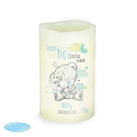 Personalised Tiny Tatty Teddy Dream Big Blue Nightlight LED Candle  £14.99