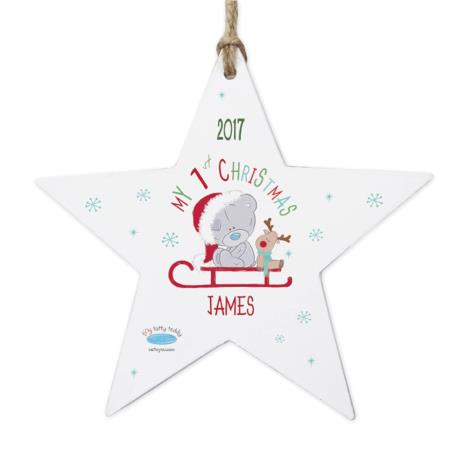 Personalised My 1st Christmas Sleigh Star Decoration  £10.99