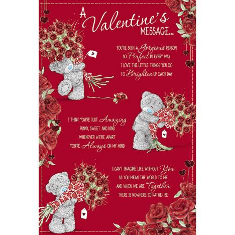 Valentines Message Me to You Bear Valentines Day Card  £2.49