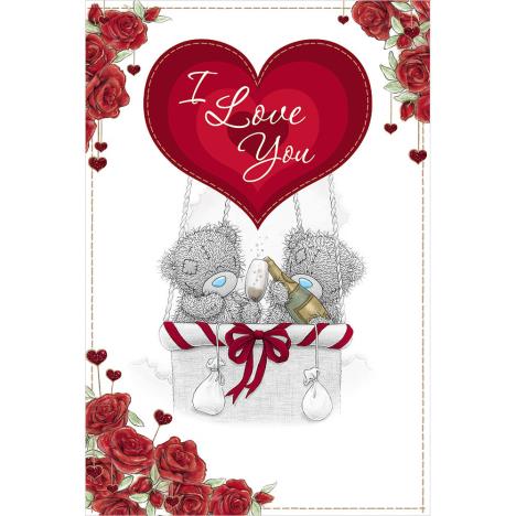 I Love You Me to You Bear Valentines Day Holographic Card  £4.25