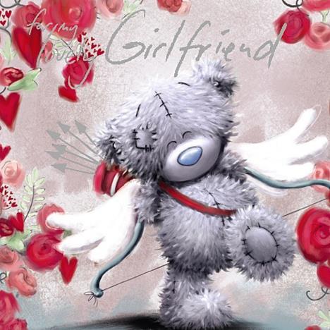 Girlfriend Square Me to You Bear Valentines Day Card  £2.09