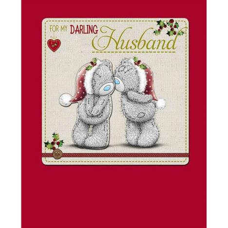 Darling Husband Hand Made Me to You Bear Christmas Card  £4.99