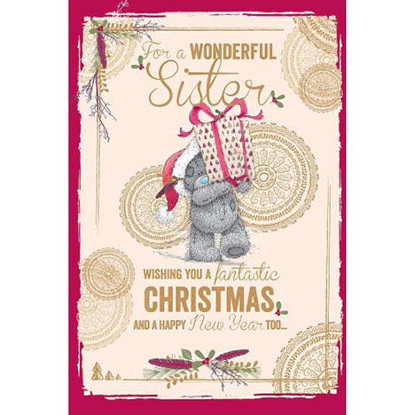Sister Me to You Bear Christmas Card  £3.59