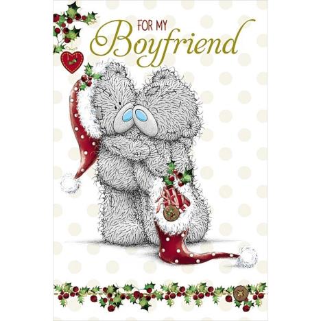 Boyfriend Bears Hugging Me to You Bear Christmas Card  £3.59