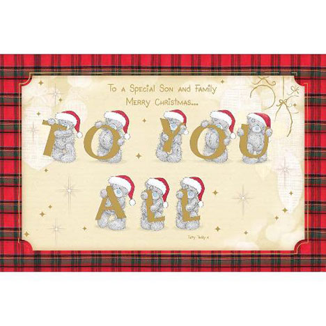 Special Son & Family Me to You Bear Christmas Card  £2.40