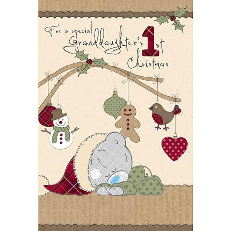 Granddaughters 1st Xmas Me to You Bear Christmas Card  £2.49