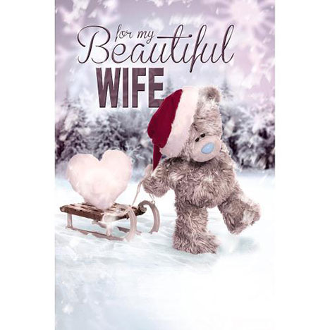 3D Holographic Wife Me to You Bear Christmas Card  £3.79