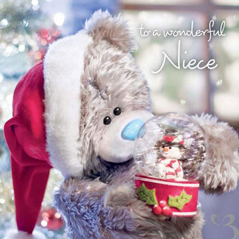 Niece 3D Holographic Me to You Bear Christmas Card   £2.99
