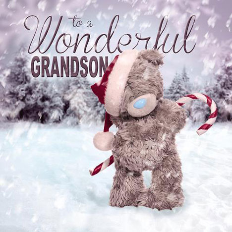 3D Holographic Grandson Me to You Bear Christmas Card  £2.99