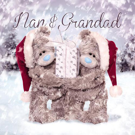 3D Holographic Nan And Grandad Me to You Bear Christmas Card  £2.99