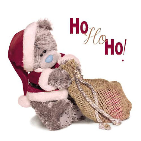 3D Holographic Ho Ho Ho Me to You Bear Christmas Card  £2.99