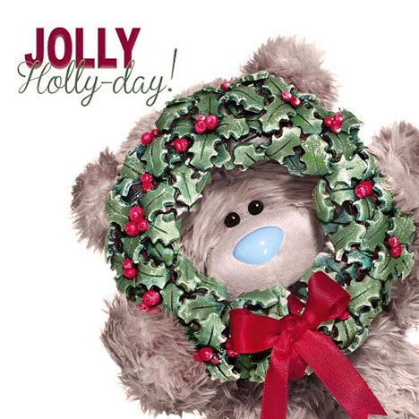 3D Holographic Jolly Holly-day Me to You Bear Christmas Card  £2.99