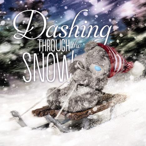 3D Holographic Dashing Through the Snow Me to You Bear Christmas Card  £2.99
