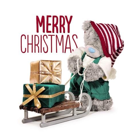 3D Holographic Sleigh And Presents Me to You Bear Christmas Card  £2.99
