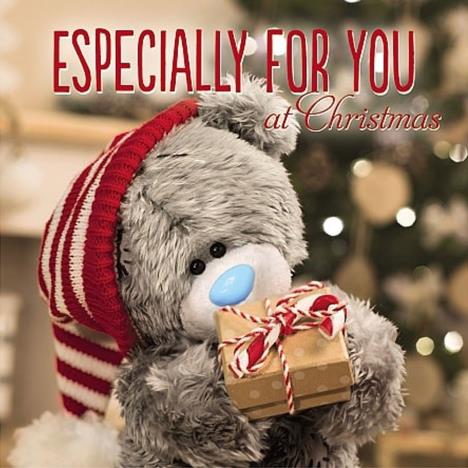 3D Holographic Bear and Gift Me to You Bear Christmas Card  £3.59