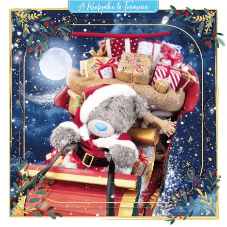 3D Holographic Keepsake Sleigh Ride Me to You Bear Christmas Card  £2.69