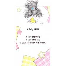 Birth Of Girl Me to You Bear Card