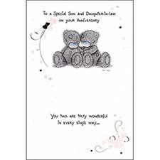 Special Son and Daughter-In-Law Anniversary Me To You Bear Card