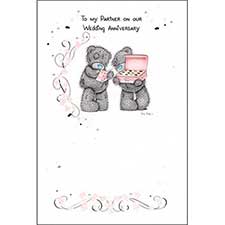 Partner On Our Wedding Anniversary Me To You Bear Card