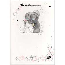 Wedding Acceptance Me to You Bear Card