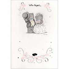 With Regret Wedding Me to You Bear Card