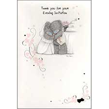 Thank You For Your Evening Invitation Me To You Bear Card